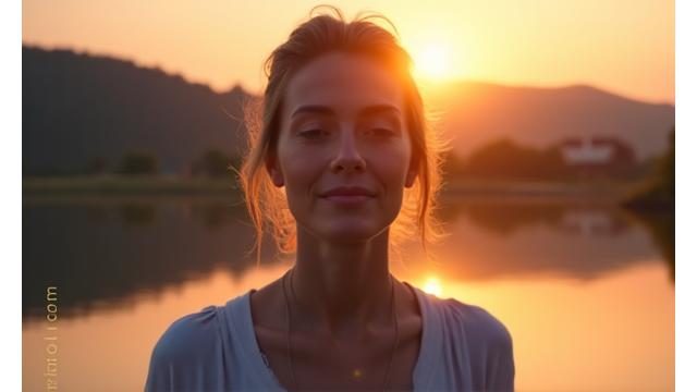 Opuštena osoba koja meditira na pozadini zalazećeg sunca, simbolizujući borbu protiv stresa.