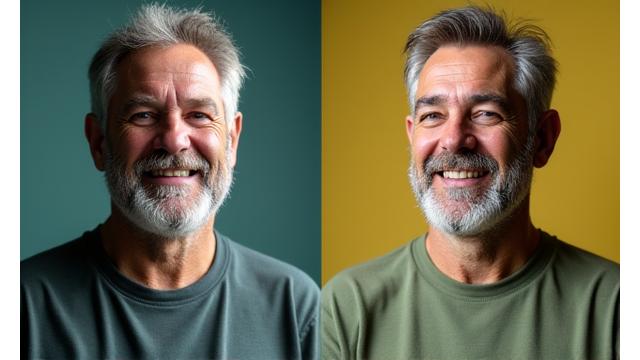 Kolaž slika Marka Petrovića pre i posle, pokazujući fizičku transformaciju.